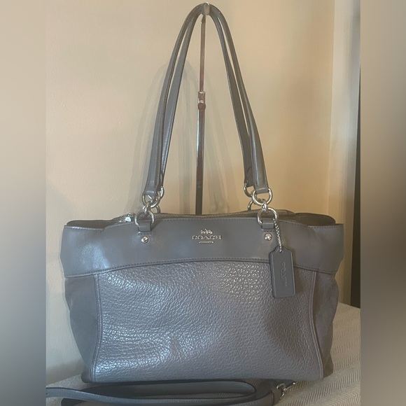 Coach Brooke Carryall Gray Suede Trim  Satchel/ Crossbody - GUC - Picture 5 of 14